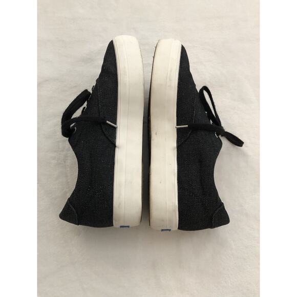 Keds Womens Sneakers 8 Black Canvas Lace Up Shoes Dream Foam Minimal Walking - Picture 9 of 11